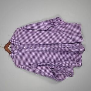 Michael Kors Men's Big & Tall Plaid Purple & Blue Long Sleeve Button Down Shirt